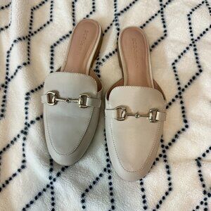 BCBG Mules Brand Cream